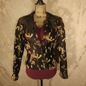 Vintage Gigi Clark Asian Embroidered Blazer/Jacket